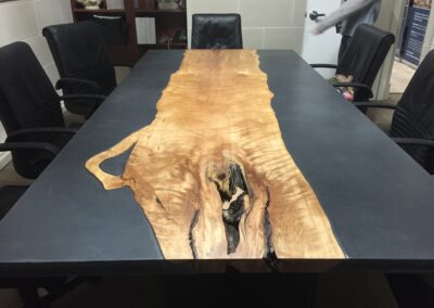 Wood and Concrete Conference Table