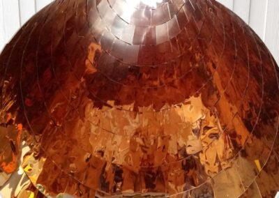 Picutre of the interior of the copper dome above the entryway to the Hendricks hotel in manhattan. GFRC board formed panels on the ceiling.